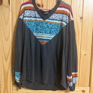 Colorful Striped Long Sleeve Top